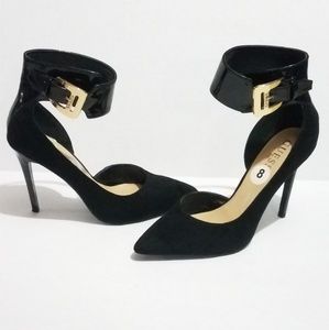 Guess ankle strap pointed toe heels, size 8